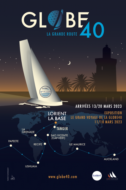 GLOBE40   affiche LORIENT arrivée 40x60cm