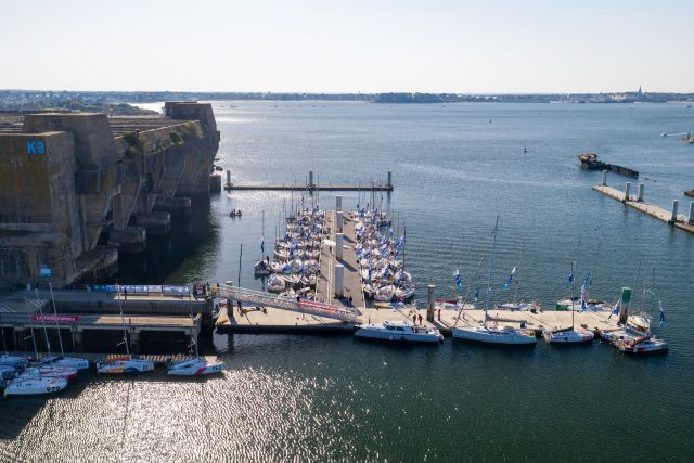 Vue aérienne drone Plastimo Lorient Mini 6.50