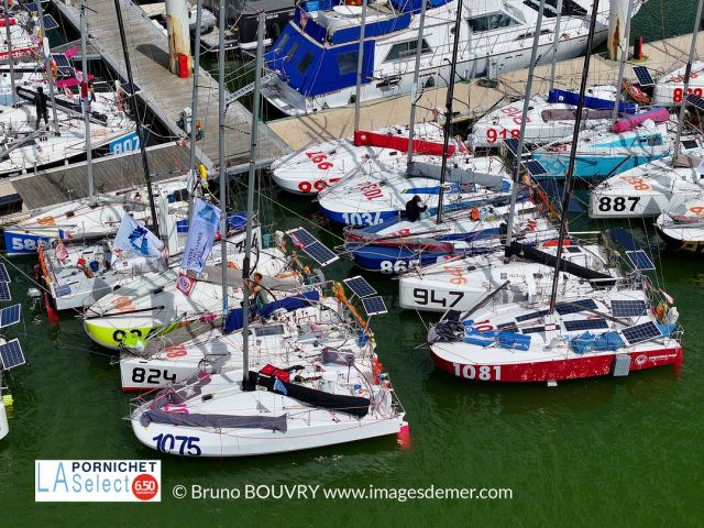 Prenons un peu de hauteur sur La Pornichet Select 6.50 et son fameux Village...Hier les skippers ont