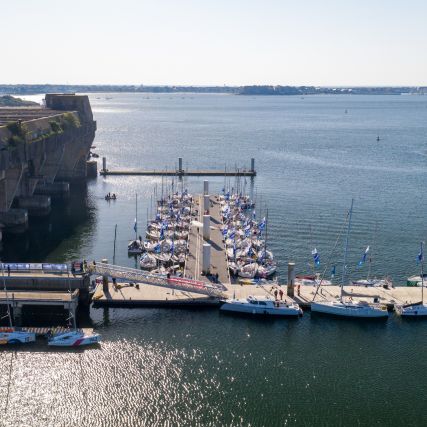 Vue aérienne drone Plastimo Lorient Mini 6.50